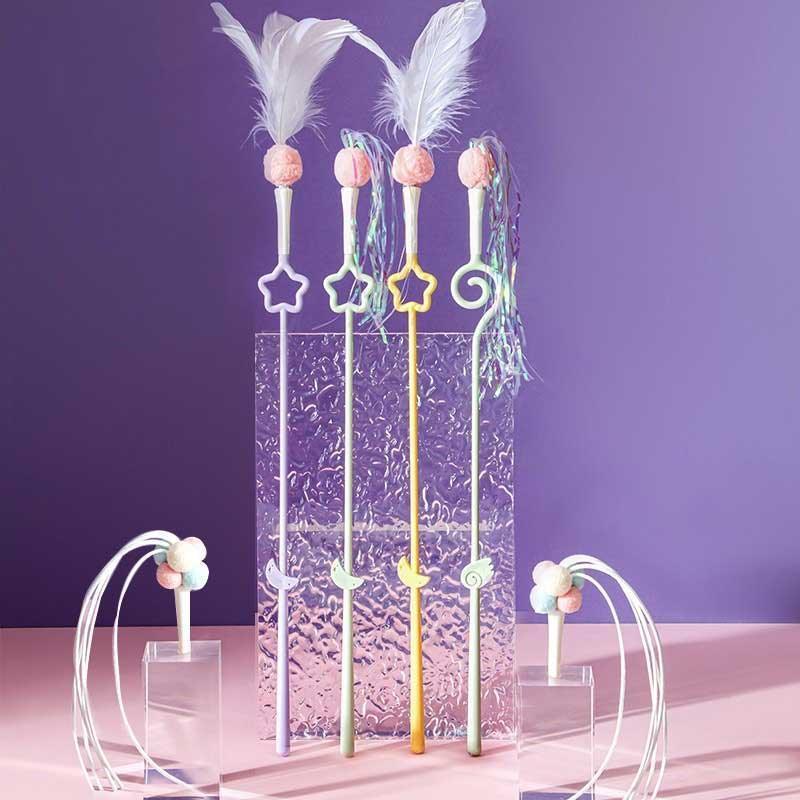Cute Cat Wand Toy Kitty Interactive Stick