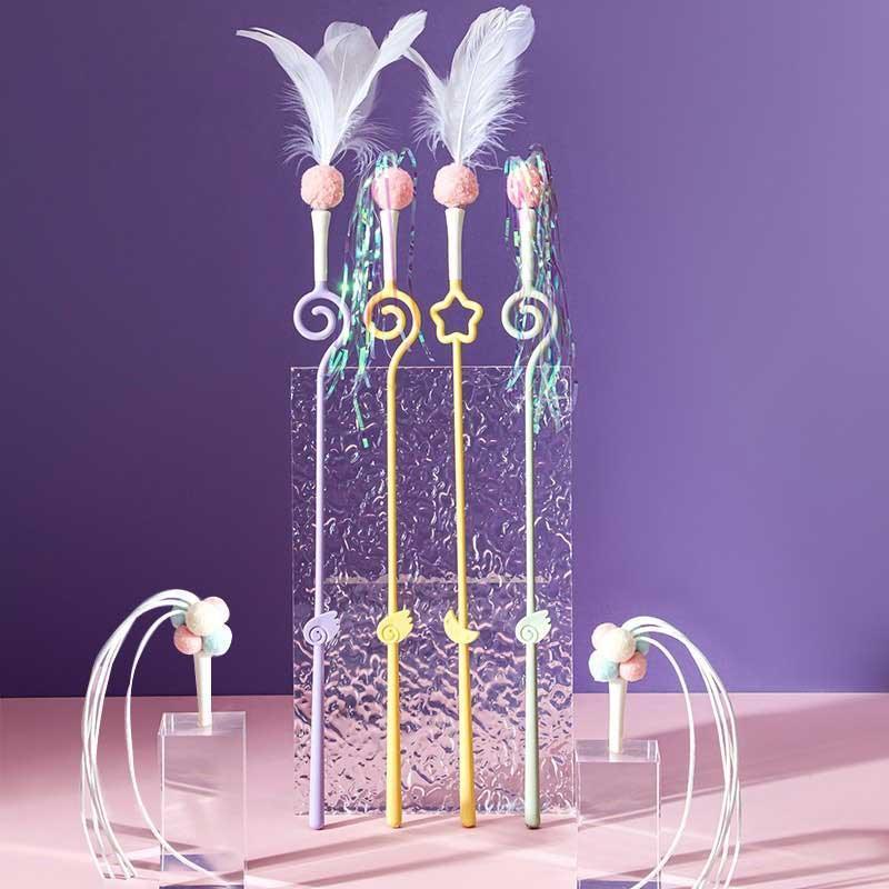 Cute Cat Wand Toy Kitty Interactive Stick