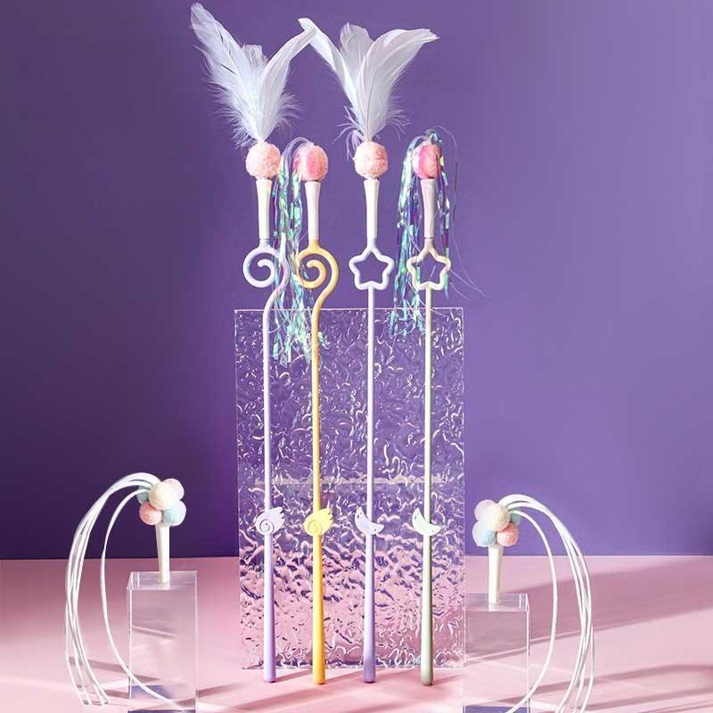 Cute Cat Wand Toy Kitty Interactive Stick