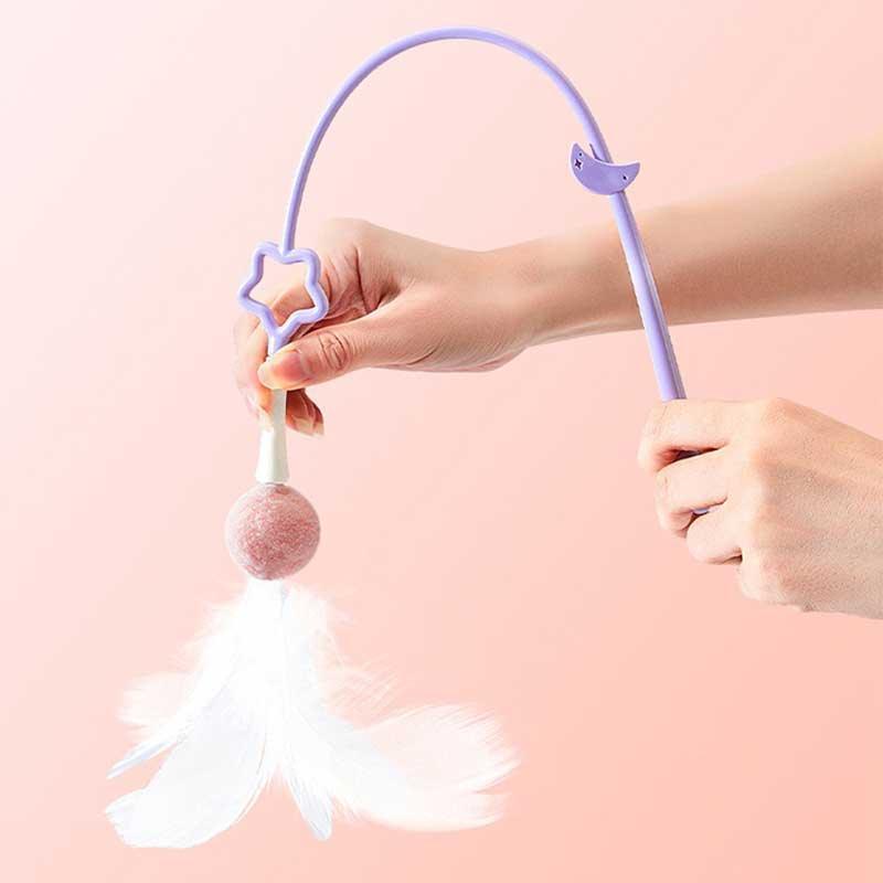 Cute Cat Toy Wand Kitty Interactive Stick