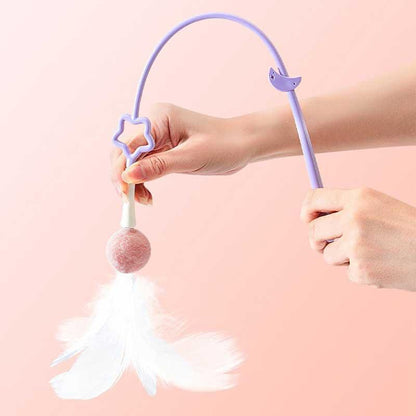 Cute Cat Toy Wand Kitty Interactive Stick