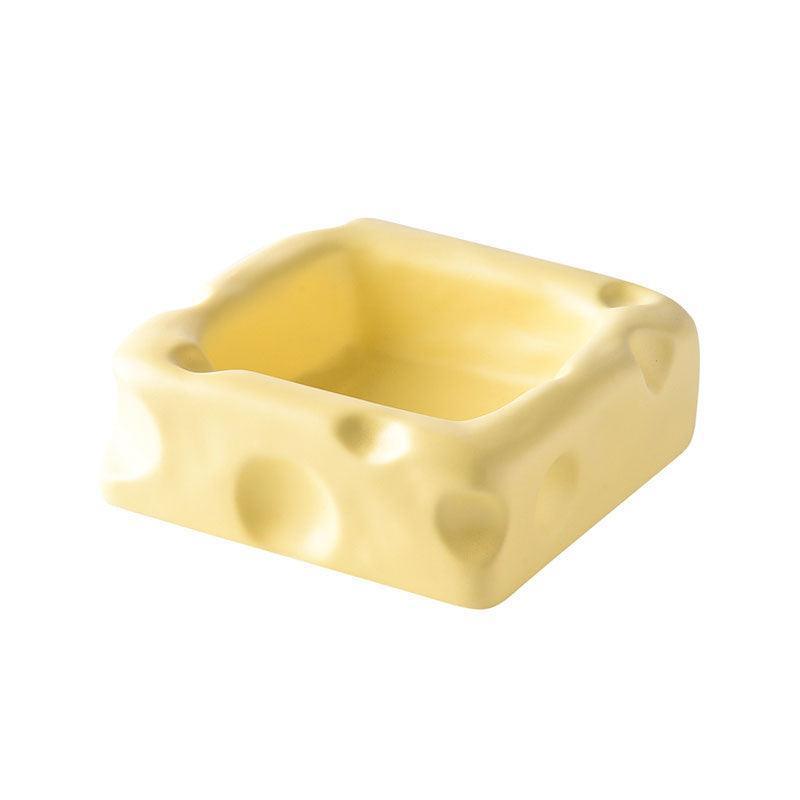Cute Ceramic Bowl Cheese Cat Food Water Bowl