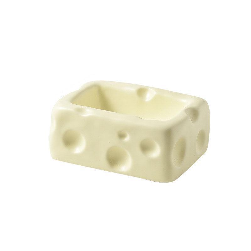 Cute Ceramic Bowl Cheese Cat Food Water Bowl