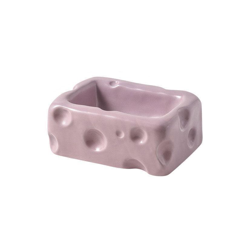 Cute Ceramic Bowl Cheese Cat Food Water Bowl