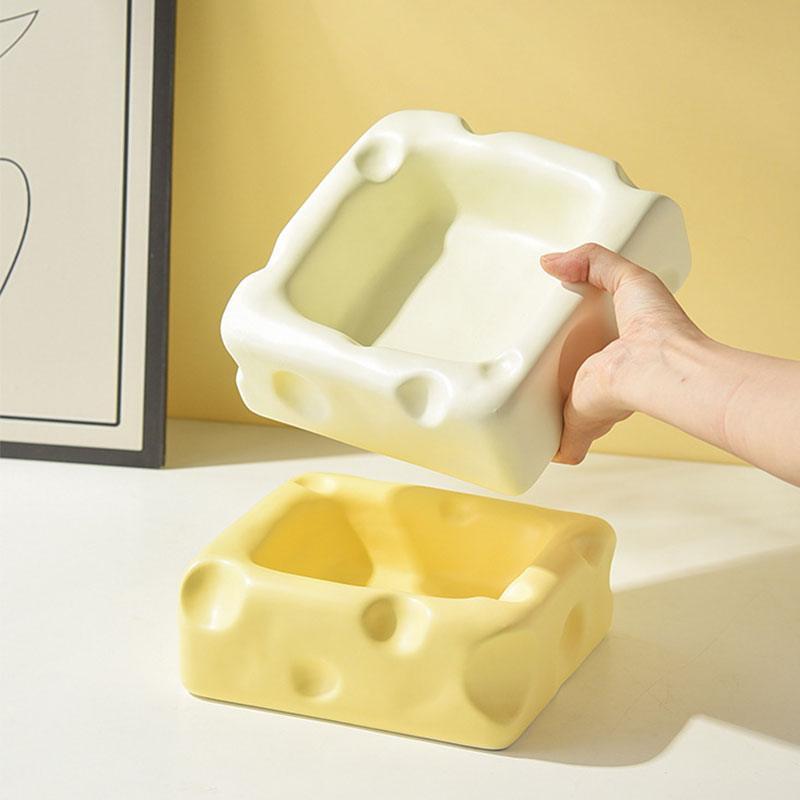 Cute Ceramic Bowl Cheese Cat Food Water Bowl