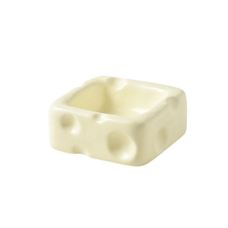 Cute Ceramic Bowl Cheese Cat Food Water Bowl