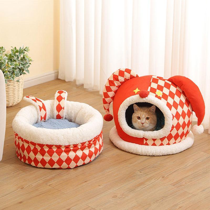 Cute Circus Cat Bed Cave 3 Style Warm House