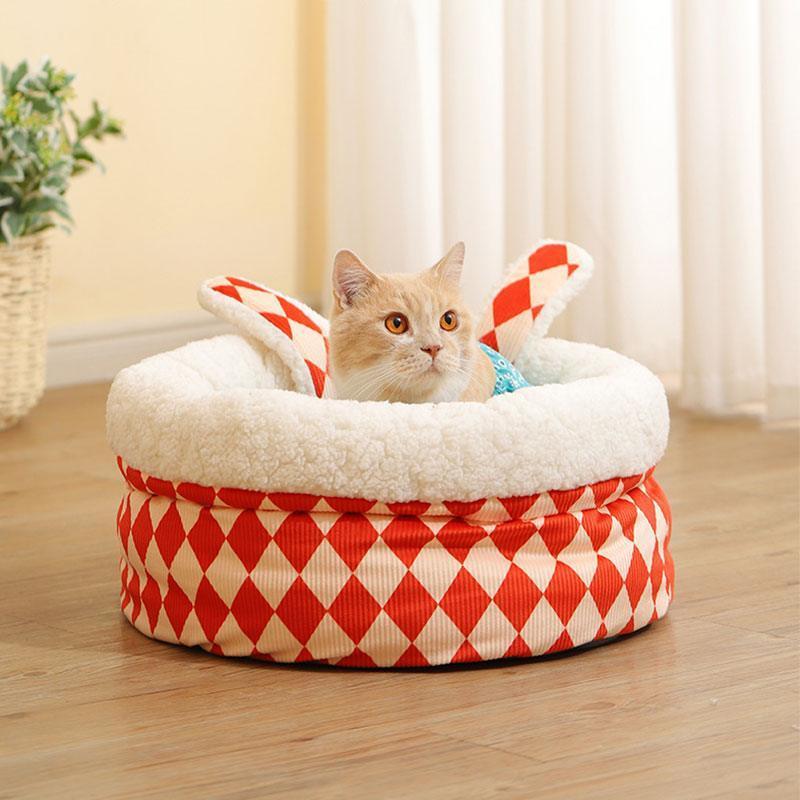 Cute Circus Cat Bed Cave 3 Style Warm House