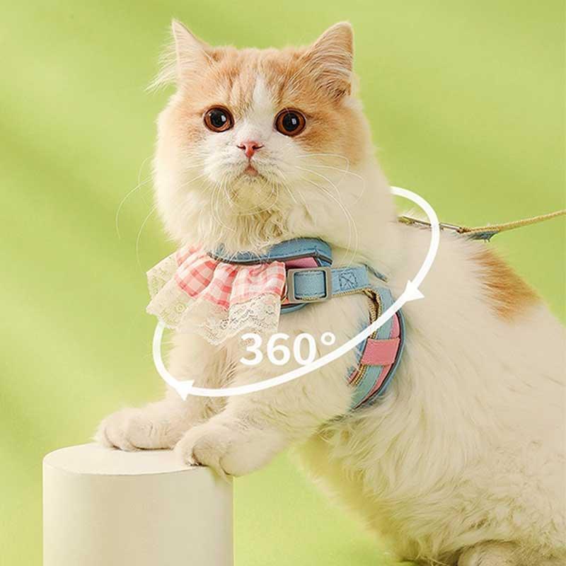 Cute Lace Cat Leash 2 Color Harness Escape Proof