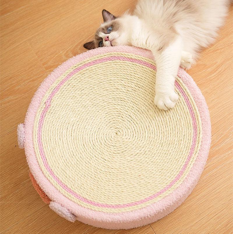 Cute Pig Cat Bed Round Scratching Pad - MEWCATS