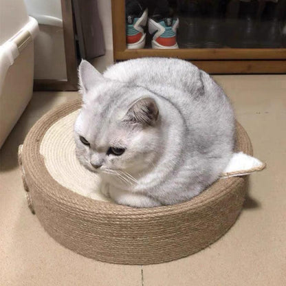 Cute Pig Cat Bed Round Scratching Pad - MEWCATS