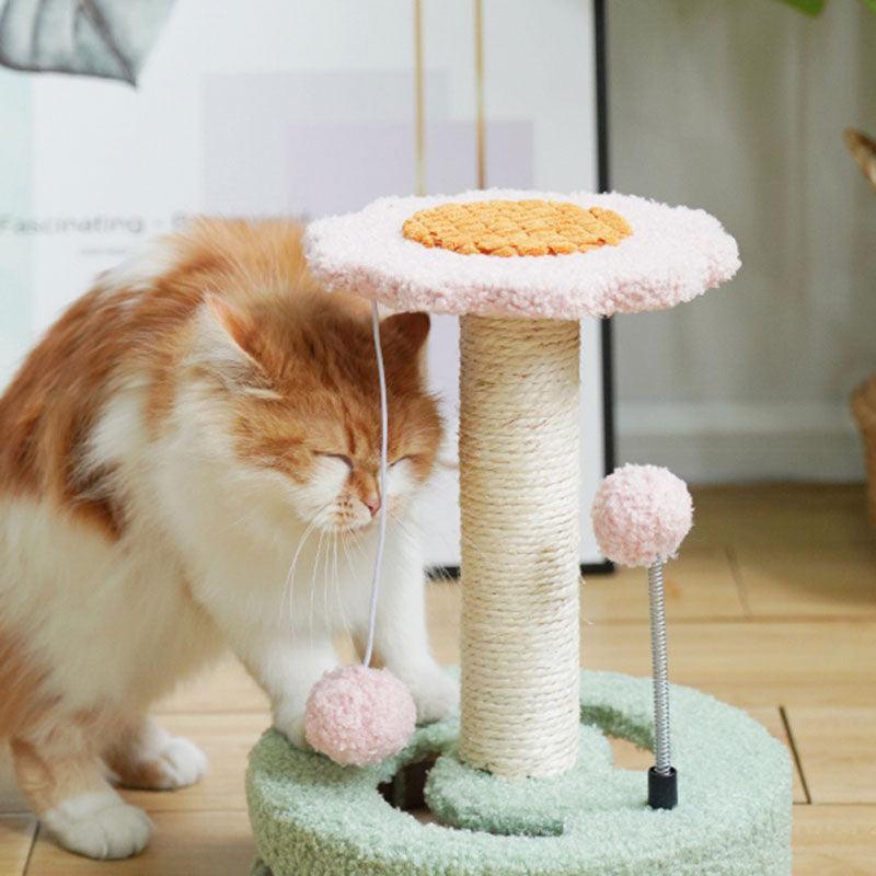 Sunflower Cat Tree Climbing Frame Kitty Jumping Platform Sisal Scratching Post Tower
