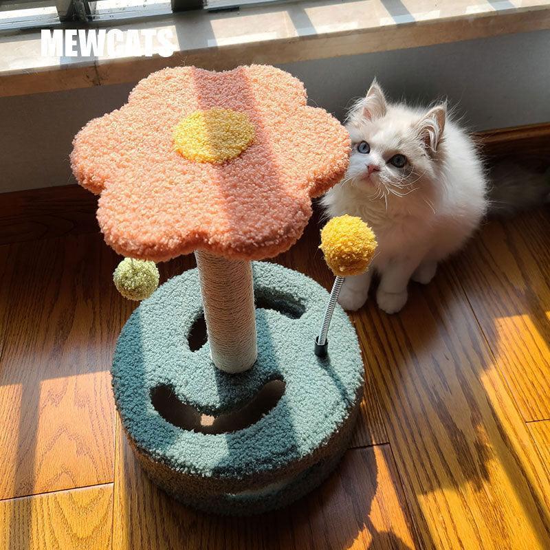 Sunflower Cat Tree Climbing Frame Kitty Jumping Platform Sisal Scratching Post (1)