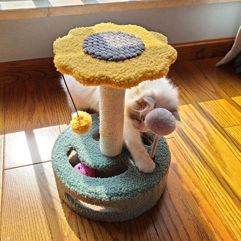 Sunflower Cat Tree Climbing Frame Kitty Jumping Platform Sisal Scratching Post Tower