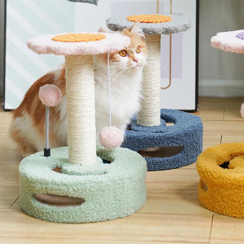 Sunflower Cat Tree Climbing Frame Kitty Jumping Platform Sisal Scratching Post Tower