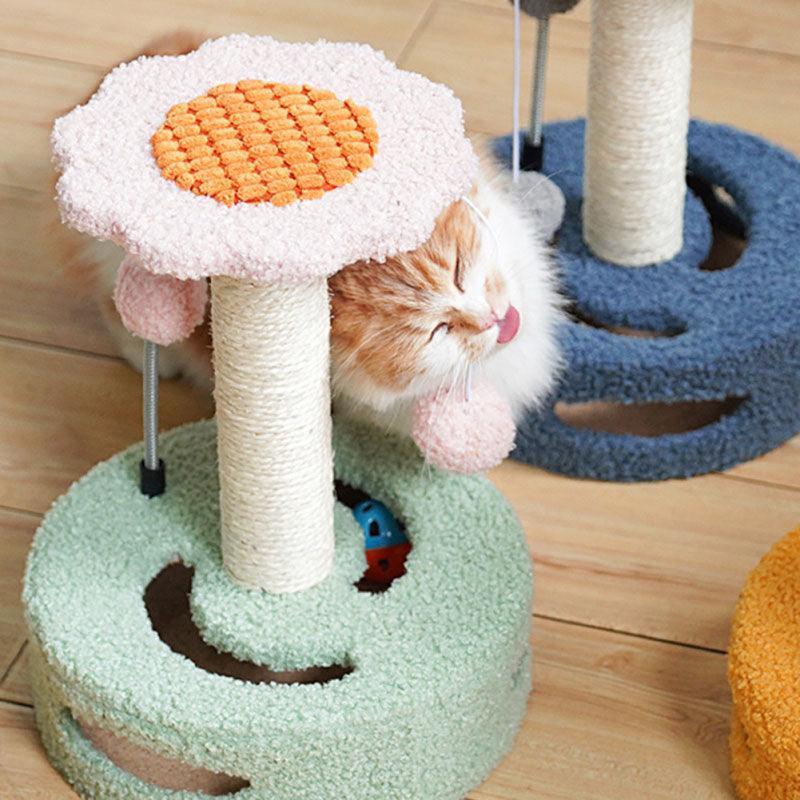 Sunflower Cat Tree Climbing Frame Kitty Jumping Platform Sisal Scratching Post Tower