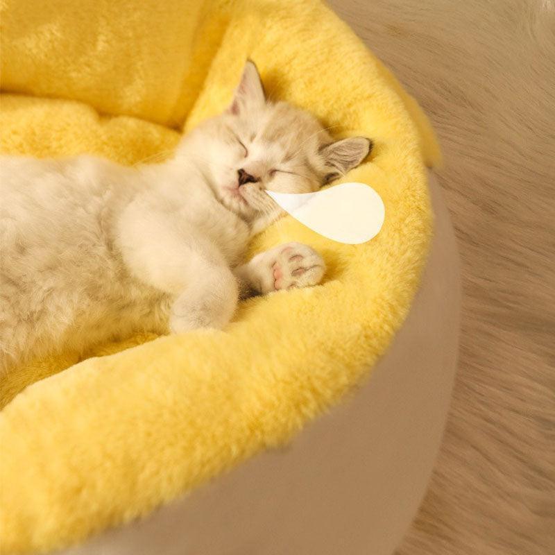 Cat Bed Cushion Sleeping Mats Cute Yellow Chicken Cat Nest