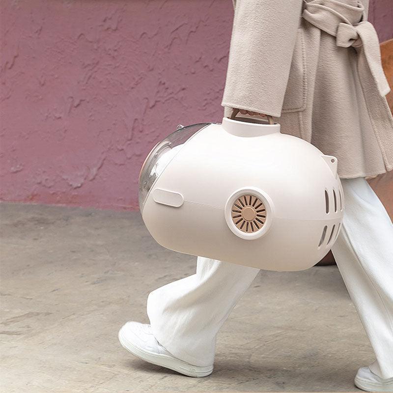 Deluxe Cat Carrier Bag With Ventilation Fan Space Capsule Pet Handbag