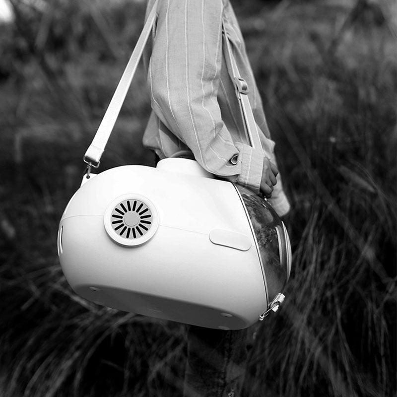 Deluxe Cat Carrier Bag With Ventilation Fan Space Capsule Handbag - MEWCATS