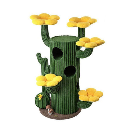 Deluxe Large Cactus Solid Cat Tree Climbing Frame - MEWCATS