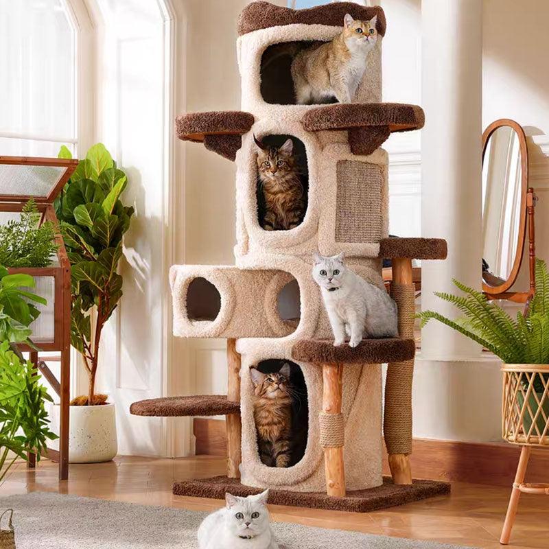 Deluxe Large Cat Climbing Frame Treehouse - MEWCATS