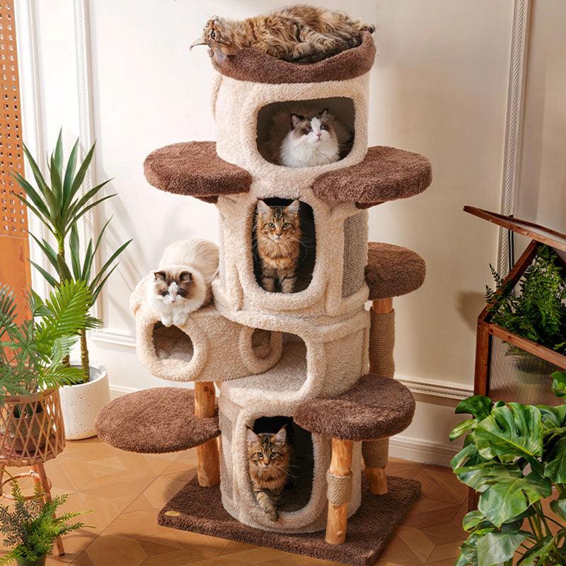 Deluxe Large Cat Climbing Frame Treehouse - MEWCATS