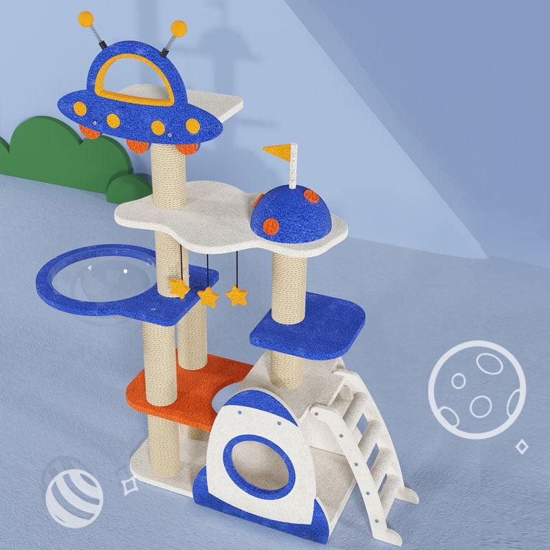 Deluxe Large Space Cat Tree Blue Climbing Frame Cat Tower - MEWCATS