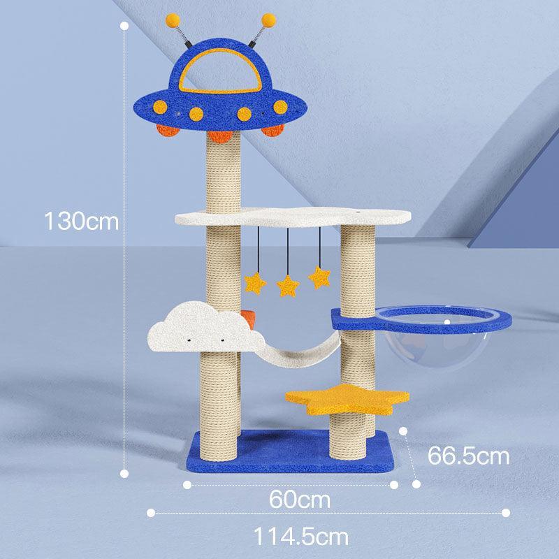 Deluxe Large Space Cat Tree Blue Climbing Frame Cat Tower - MEWCATS