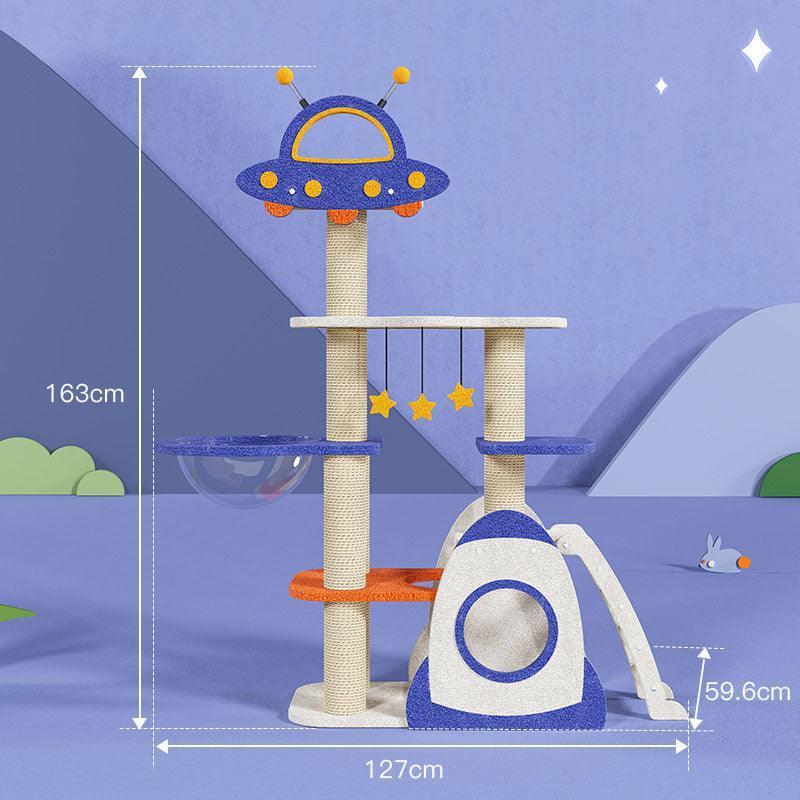 Deluxe Large Space Cat Tree Blue Climbing Frame Cat Tower - MEWCATS