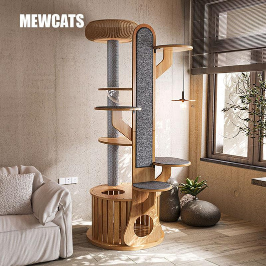 Desert Continent Solid Wood Cat Climbing Tree - MEWCATS