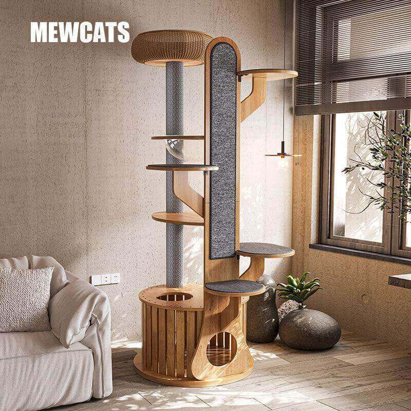Desert Continent Solid Wood Cat Climbing Tree