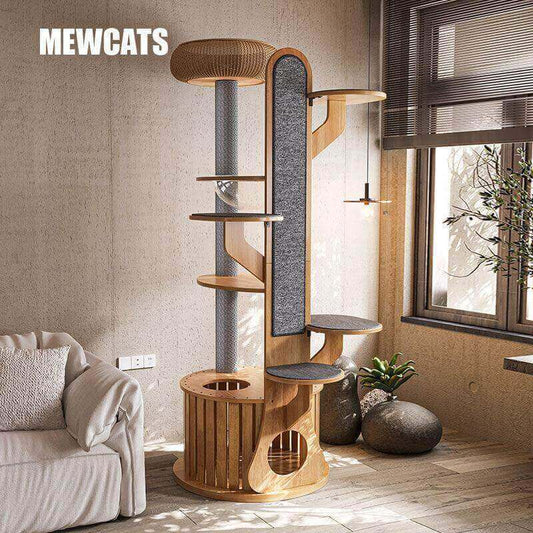 Desert Continent Solid Wood Cat Climbing Tree