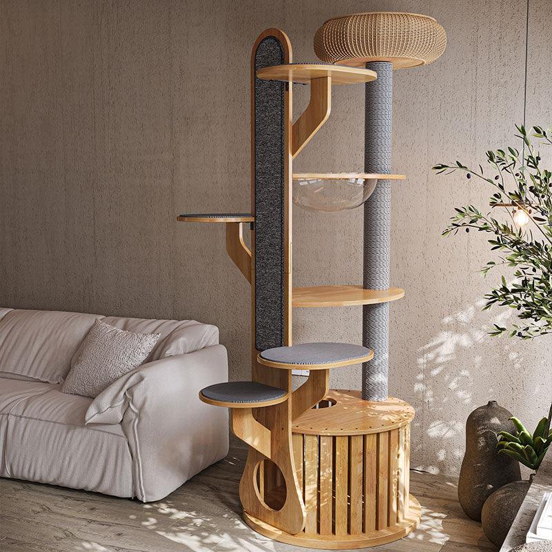 Desert Continent Solid Wood Cat Climbing Tree - MEWCATS