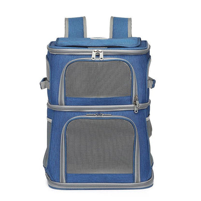 Double Layer Cat Carrier Bag With Wheels 4 Color Backpack