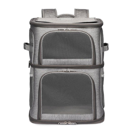 Double Layer Cat Carrier Bag With Wheels 4 Color Backpack