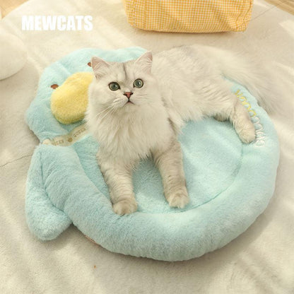Cat Bed Duck Shape Mat Green Pet Sleeping Bed Cat Pillow