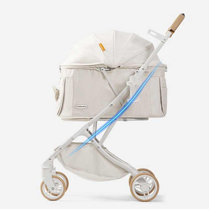 Elegant Bow Cat Stroller Carrier with Wheels - MEWCATS