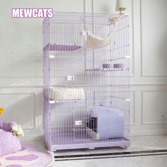 Elegant Purple Cat Cage Home Large House