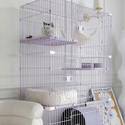 Elegant Purple Cat Cage Home Large House