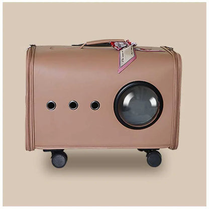 Elegant Wheeled Pet Trolley Carrier Bag - MEWCATS