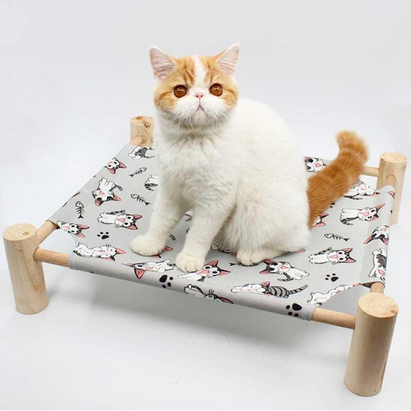 Elevated Cat Bed Grey Cute Summer Hammocks