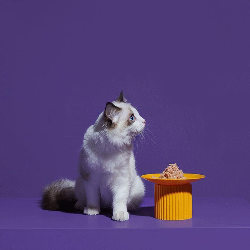 Elevated Cat Dishes Separable 5 Color Cat Food Water Bowl