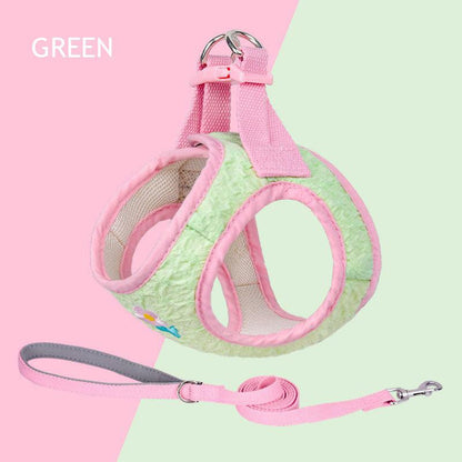 Embroidered Floral Cat Leash Harness Lead - MEWCATS