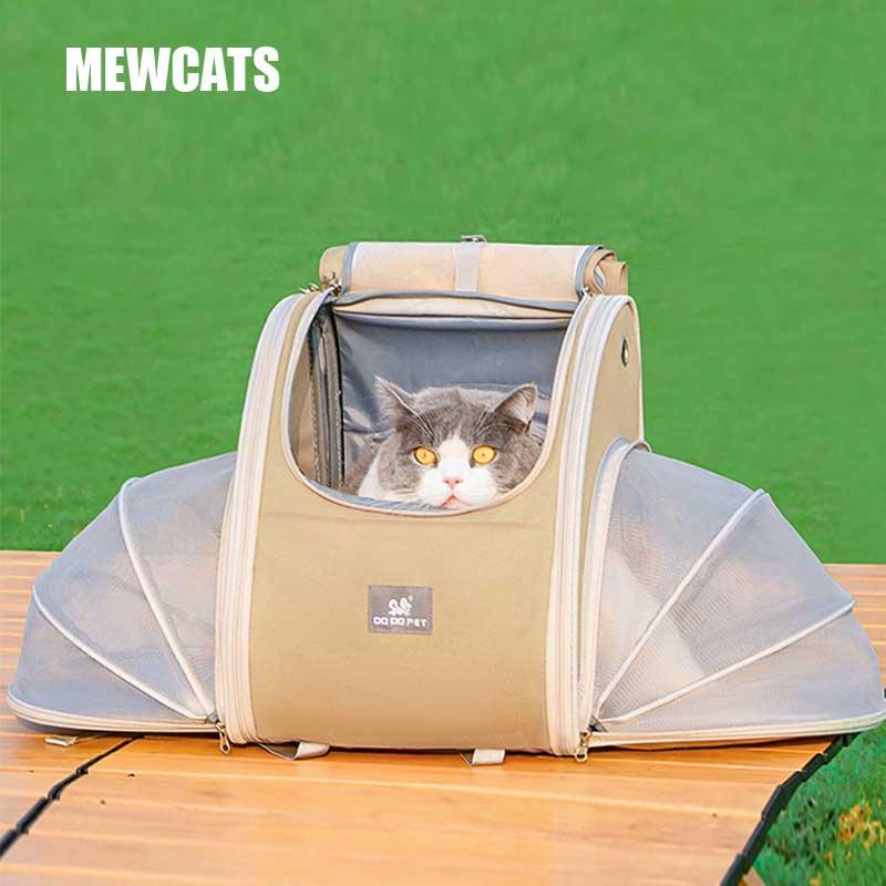 Expandable Large Breathable Cute Cat Carrier Backpack 2 Color Cat Bag