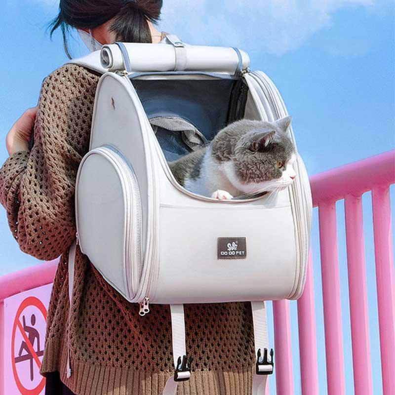 Expandable Large Breathable Cute Cat Carrier Backpack 2 Color Cat Bag