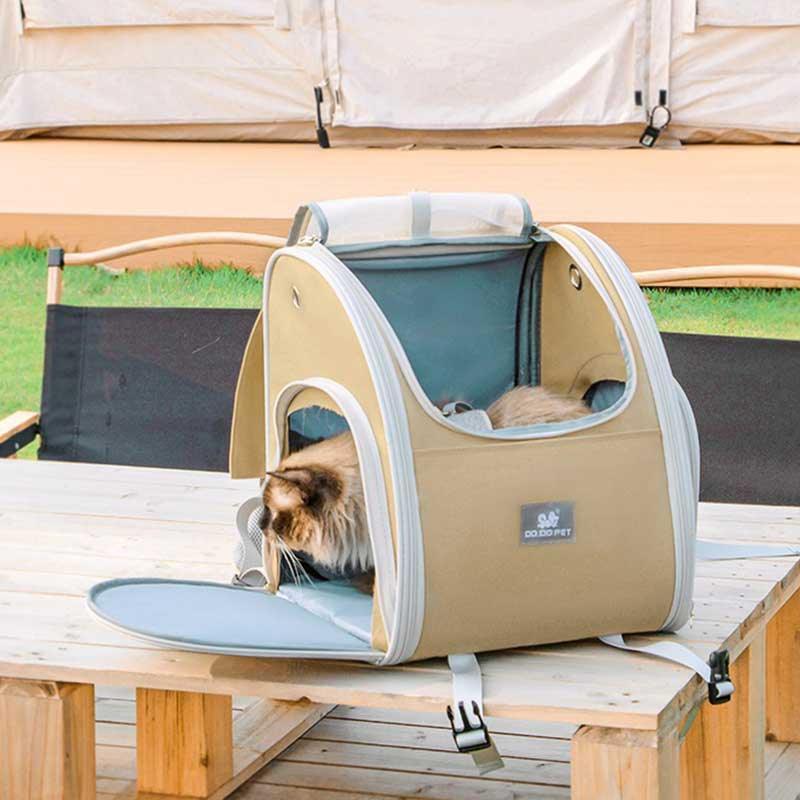 Expandable Large Breathable Cute Cat Carrier Backpack 2 Color Cat Bag