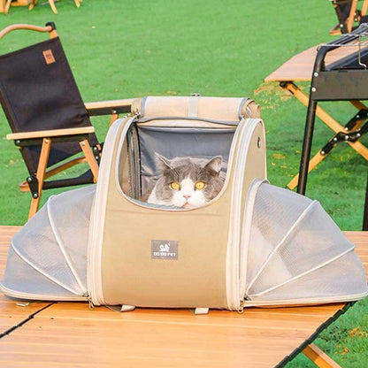 Expandable Large Breathable Cute Cat Carrier Backpack 2 Color Cat Bag