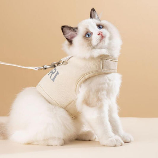 Fashion Cat harness Leash 5 Colors Vest Large Lead - MEWCATS