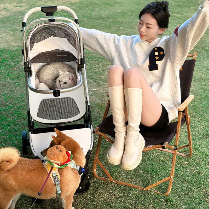 First Class Cat Stroller 3 Color Carrier with Wheels - MEWCATS