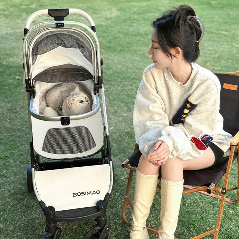 First Class Cat Stroller 3 Color Carrier with Wheels - MEWCATS